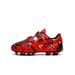 Crocowalk Kids Soccer Cleats Magic Tape Football Shoes Low Top Sport Sneakers Girls & Boys Running Shoe Outdoor Fold-resistant Round Toe FG Cleats Red 2Y