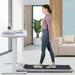 Merax Under Desk Treadmill 2.5HP Portable Walking Pad Desk Treadmill with Walkstation Remote Control Walking Jogging Running Machine LED Display for Home Gym Office Silver