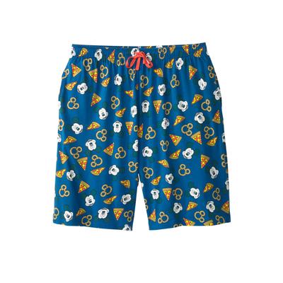 Men's Big & Tall Pajama Lounge Shorts by KingSize in Mickey Pizza (Size 4XL) Pajama Bottoms