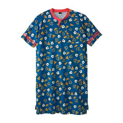 Men's Big & Tall Licensed Novelty Nightshirt by KingSize in Mickey Pizza (Size L/XL) Pajamas