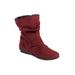 Extra Wide Width Women's The Ezra Boot by Comfortview in Burgundy (Size 9 WW)