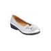 Wide Width Women's The Pamela Slip-On Flat by Comfortview in Silver (Size 10 1/2 W)