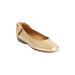 Wide Width Women's The Delia Flat by Comfortview in Gold (Size 9 1/2 W)