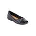 Extra Wide Width Women's The Fay Flat by Comfortview in Black And White (Size 9 1/2 WW)