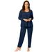 Plus Size Women's 4-Piece Knit Wardrober by The London Collection in Navy (Size 26/28)