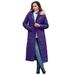 Plus Size Women's Maxi-Length Quilted Puffer Jacket by Roaman's in Midnight Violet (Size 5X) Winter Coat