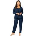 Plus Size Women's 4-Piece Knit Wardrober by The London Collection in Navy (Size 30/32)