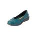 Women's The Gab Slip On Flat by Comfortview in Jungle Green (Size 10 M)