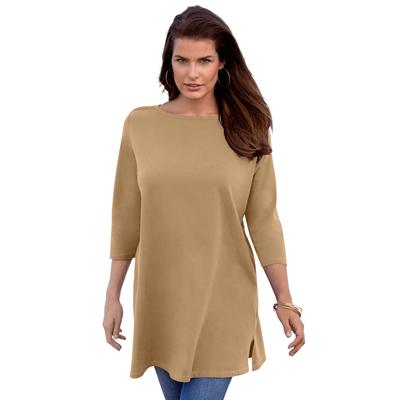 Plus Size Women's Boatneck Ultimate Tunic with Sid...