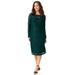 Plus Size Women's Lace Shift Dress by Jessica London in Emerald Green (Size 22)