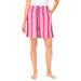 Plus Size Women's Print Pajama Shorts by Dreams & Co. in Sweet Coral Stripe (Size 18/20) Pajamas