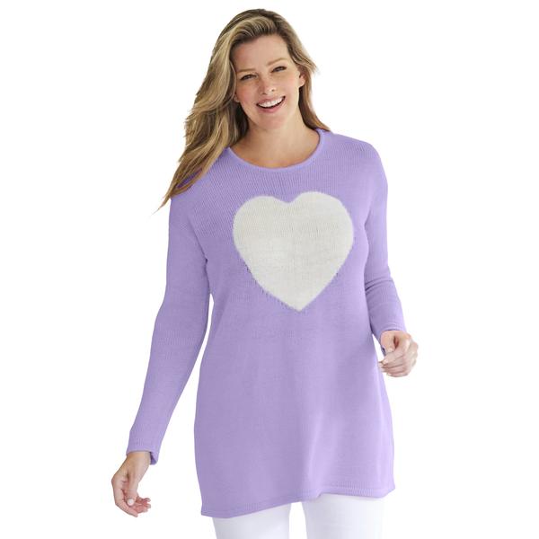 plus-size-womens-motif-sweater-by-woman-within-in-soft-iris-heart--size-2x--pullover/