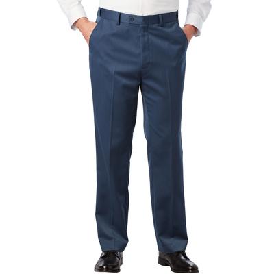Men's Big & Tall KS Signature Easy Movement® Plain Front Expandable Suit Separate Dress Pants by KS Signature in Slate Blue (Size 48 40)