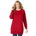 Plus Size Women's Side Zip Sweatshirt by Woman Within in Classic Red (Size 1X)