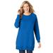 Plus Size Women's Side Zip Sweatshirt by Woman Within in Bright Cobalt (Size L)