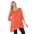 Plus Size Women's French Terry Handkerchief Hem Tunic by Woman Within in Pumpkin (Size 5X)