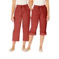 Plus Size Women's Convertible Length Cargo Capri Pant by Woman Within in Red Ochre (Size 16 WP)