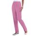 Plus Size Women's Straight-Leg Soft Knit Pant by Roaman's in Mauve Orchid (Size 6X) Pull On Elastic Waist
