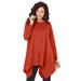 Plus Size Women's Handkerchief Hem Ultimate Tunic by Roaman's in Copper Red (Size 5X) Long Shirt