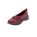 Wide Width Women's CV Sport Greer Slip On Sneaker by Comfortview in Crimson Metallic (Size 9 W)
