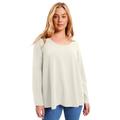Plus Size Women's Long-Sleeve Swing One + Only Tee by June+Vie in Pink Whisper (Size 14/16)