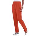 Plus Size Women's Straight-Leg Soft Knit Pant by Roaman's in Copper Red (Size 5X) Pull On Elastic Waist