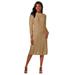 Plus Size Women's Cable Sweater Dress by Jessica London in Soft Camel (Size 30/32)