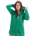 Plus Size Women's Classic-Length Thermal Hoodie by Roaman's in Midnight Vine (Size L) Zip Up Sweater