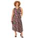 Plus Size Women's Liz&Me® Sleeveless Ponte Knit Dress by Liz&Me in Olive Green Floral (Size 2X)