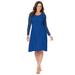 Plus Size Women's Seamed Lace Dress by Jessica London in Dark Sapphire (Size 18 W)