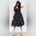 Anthropologie Dresses | Anna Sui Anthropologie Silk Butterfly Dress | Color: Black/Red | Size: 6