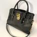 Michael Kors Bags | Michael Kors Saffiano Leather Small Satchel | Color: Black/Gold | Size: Os