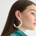 J. Crew Jewelry | Jcrew Mixed Pearl Hoops Nwt | Color: White | Size: Os