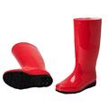 DIOB Wellington Boots for Mens/women, 36-46 EU Middle Calf Wellies Boots, PVC Rubber Waterproof Breathable Non-slip Rain Shoe, Work Utility Footwear for Garden Outdoor- red|| 44 EU