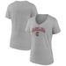 Women's Fanatics Branded Heather Gray South Carolina Gamecocks Evergreen Campus V-Neck T-Shirt