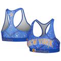 Women's Ethika Blue New York Knicks Racerback Sports Bra