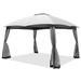 Costway 10x12 Ft 2-tier Patio Gazebo Canopy Netting Heavy-duty Metal Easy-setup Outdoor Metal/Soft-top in White | 110 H x 144 W x 120 D in | Wayfair