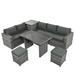 Latitude Run® Keiran 6 Piece Rattan Sectional Seating Group w/ Cushions in Gray | 103.2 H x 81.1 W x 28.7 D in | Outdoor Furniture | Wayfair