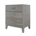 Red Barrel Studio® Capallia 3 - Drawer Solid Wood Nightstand in Gray Wood in Brown/Gray/Green | 29.8 H x 26 W x 18 D in | Wayfair