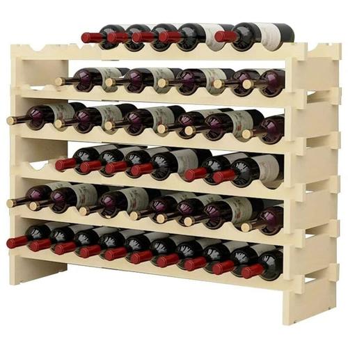 Weinregal Stapelbares Weinregal 6-Tier Weinlagerung für 60 Flaschen Weinständer Flaschenständer