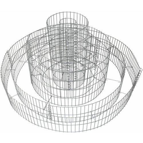 Gabione Kräuterspirale Kräuterbeet Hochbeet Steinkorb 3-fach-ring Pflanzbeet