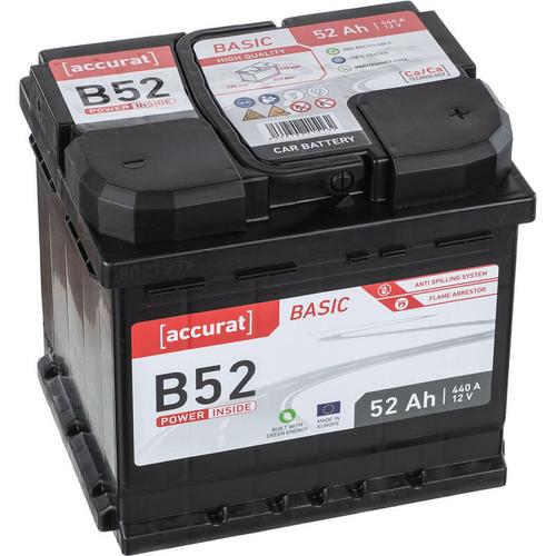 12V 52Ah Autobatterie Starterbatterie Batterie kfz statt 47Ah 48Ah 50Ah – Accurat