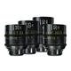 DZOFILM Cine Lens Vespid Prime 4-Lens Kit (25/75/100 T2.1 + Macro 90 T2.8) Metric