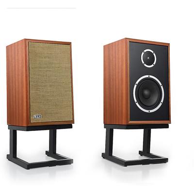 KLH Model Three Mahogany pair stand mount speakers w riser/stand