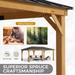 Outdoor Cedar Wood Hardtop Gazebo w Metal hardtop / Spruce Wood Hardtop Pergola w Asphalt roof