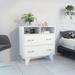 Elegant White 2-Drawer 2-Shelf Dresser, Storage Cabinet for Bedroom, Chest Organizer for Bedroom, Living Room, Hallway