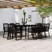 vidaXL Patio Dining Set Black Garden Outdoor Seating 3/5/7/9 Piece Multi Sizes