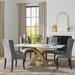 Moasis Faux Marble 5-Piece Dining Set Table Available in Multiple Sizes and Colors