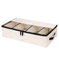 Wovilon Storage Bags Foldable Compartment Shoe Box Storage Bag Thick Cloth Transparent Storage Box