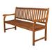 Laurel 59.1 3-Seat Slat-Back 600-Lbs Support Acacia Wood Outdoor Garden Patio Bench Teak